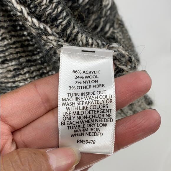 Kaisely open wool blend cardigan long line cozy warm winter sweater size s - Picture 2 of 5